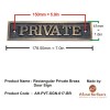 Rectangular Private Brass Door Sign